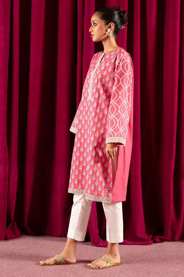 Jacquard Solid Kurti From Diners