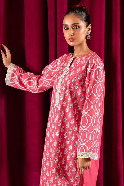 Jacquard Solid Kurti From Diners