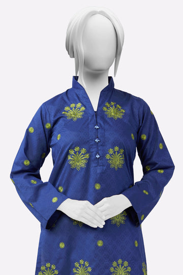 Navy Blue Embroidered Kurti From Sohaye By Diners