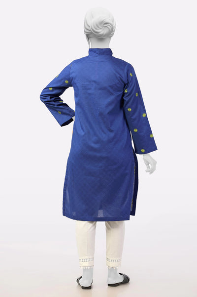 Navy Blue Embroidered Kurti From Sohaye By Diners