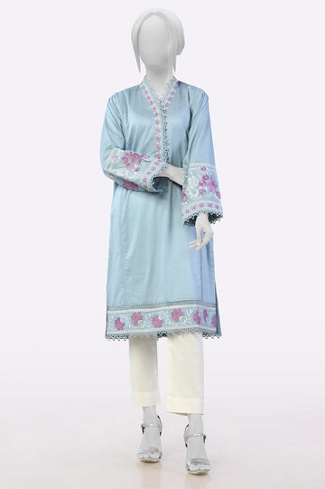 Light Grey Embroidered Kurti From Sohaye By Diners