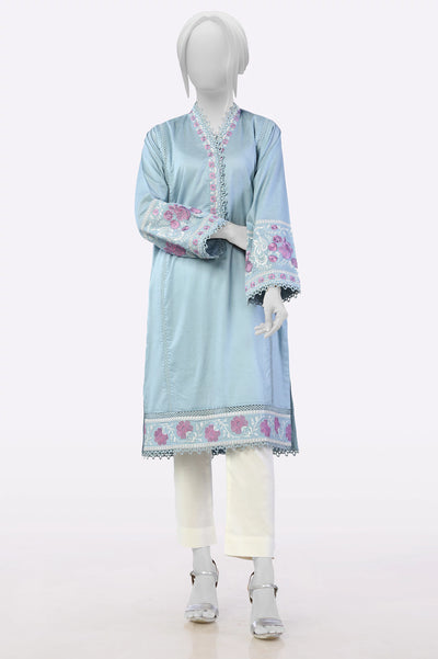 Light Grey Embroidered Kurti From Sohaye By Diners