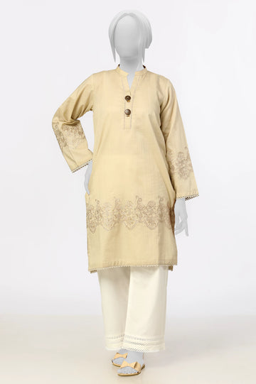 Beige Embroidered Kurti From Sohaye By Diners
