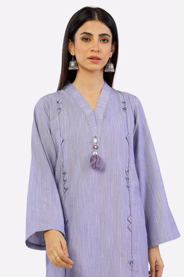 Light Purple Dyed Kurti From Sohaye By Diners