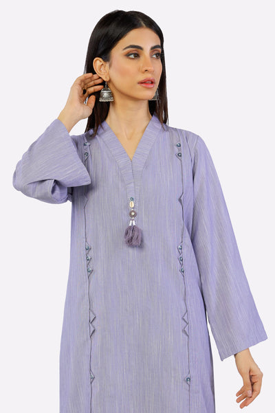Light Purple Dyed Kurti From Sohaye By Diners