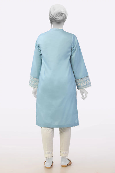 Blue Embroidered Kurti From Sohaye By Diners