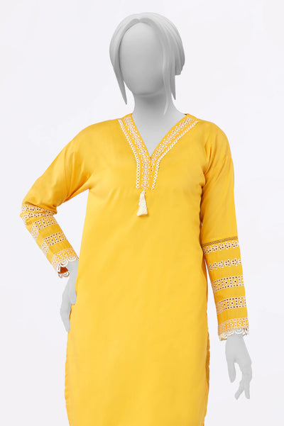 Yellow Stylised Kurti From Sohaye By Diners