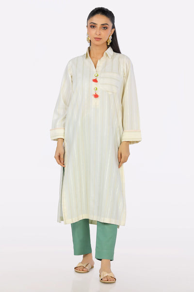 Cream Dyed Kurti From Sohaye By Diners