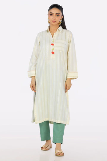 Cream Dyed Kurti