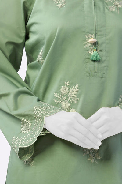 Sage Embroidered Kurti From Sohaye By Diners