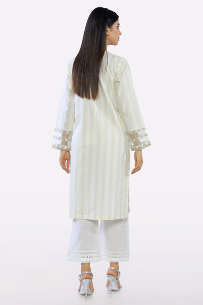 Cream Embroidered Kurti From Sohaye By Diners