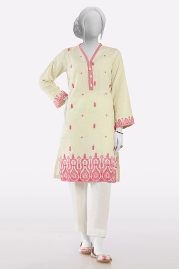 Beige Embroidered Kurti From Sohaye By Diners