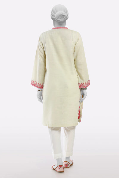 Beige Embroidered Kurti From Sohaye By Diners