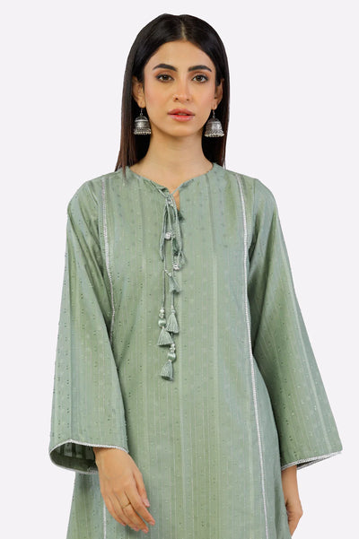 Sage Dyed Dobby Kurti From Sohaye By Diners