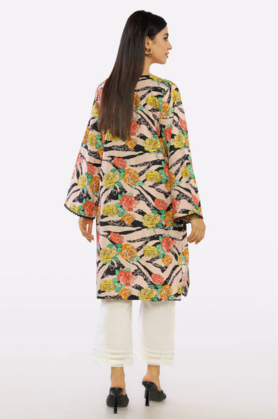 Peach Printed Kurti From Sohaye By Diners