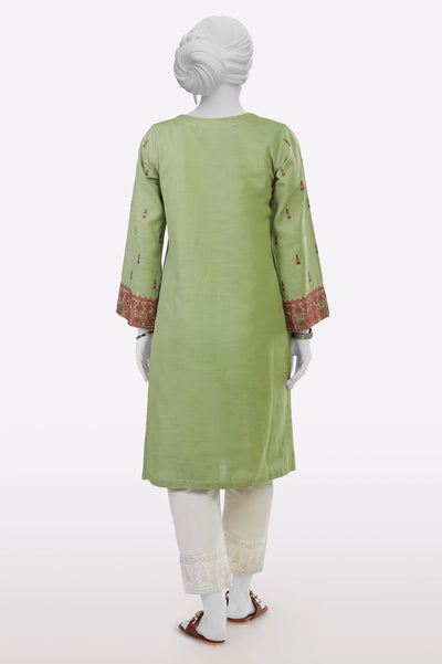 Light Green Embroidered Kurti From Sohaye By Diners