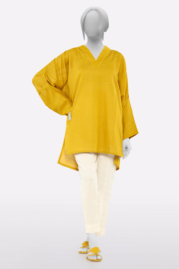 Mustard Fusion Kurti From Sohaye By Diners
