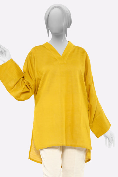 Mustard Fusion Kurti From Sohaye By Diners