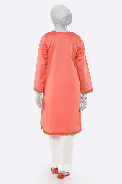 Peach Embroidered Kurti From Sohaye By Diners