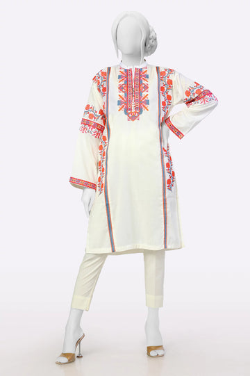 White Embroidered Kurti From Sohaye By Diners