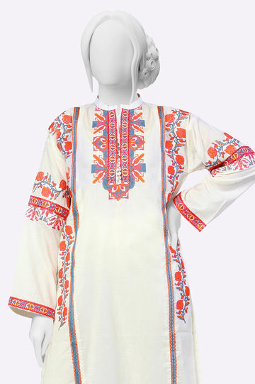 White Embroidered Kurti From Sohaye By Diners
