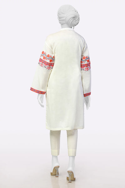 White Embroidered Kurti From Sohaye By Diners