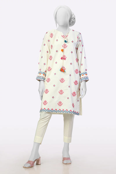 White Embroidered Kurti From Sohaye By Diners