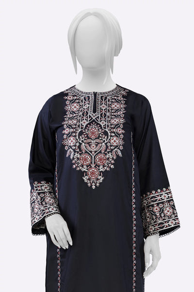 Black Embroidered Kurti From Sohaye By Diners