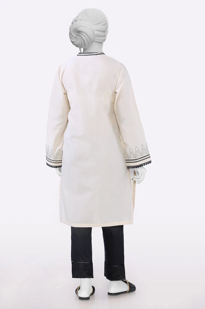 Beige Embroidered Kurti From Sohaye By Diners