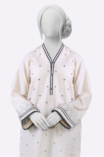 Beige Embroidered Kurti From Sohaye By Diners