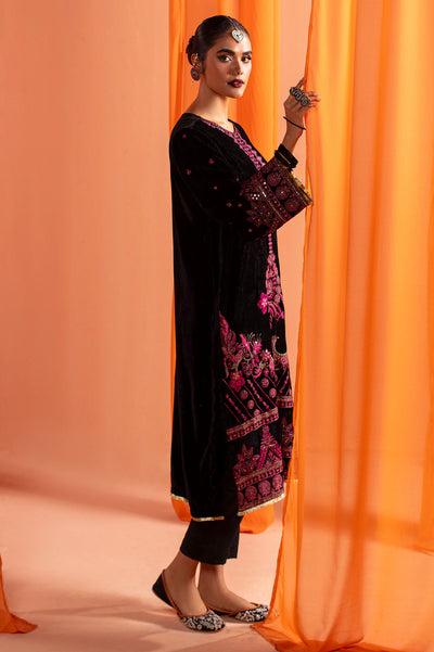 Black Embroidered Kurti From Sohaye By Diners