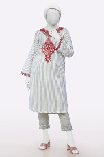 White Embroidered Kurti From Sohaye By Diners