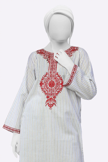 White Embroidered Kurti From Sohaye By Diners