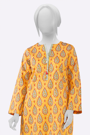 Orange Printed Kurti From Sohaye By Diners