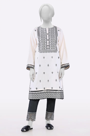 Light Peach Embroidered Kurti From Sohaye By Diners