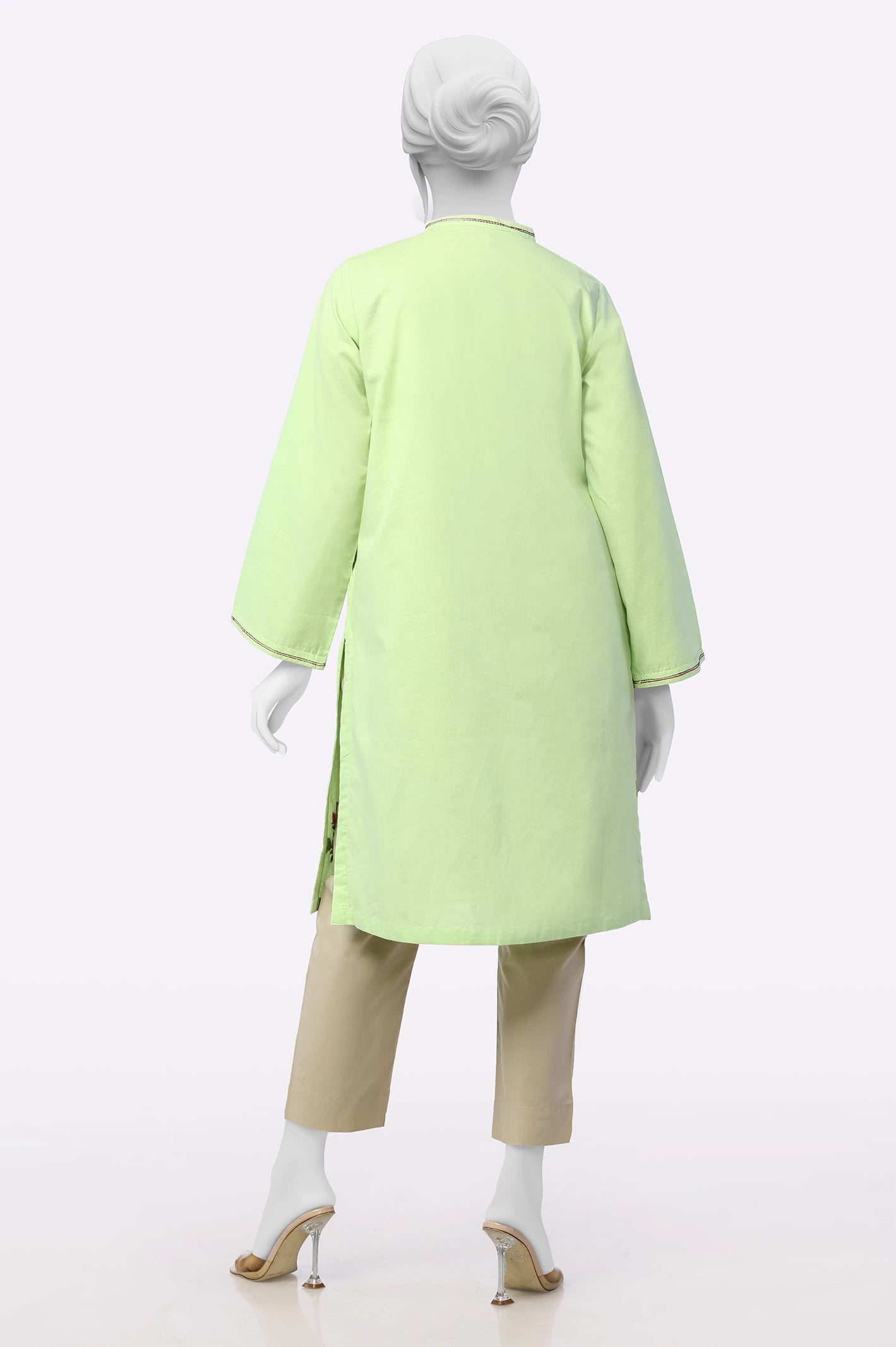 Green Embroidered Kurti From Sohaye By Diners