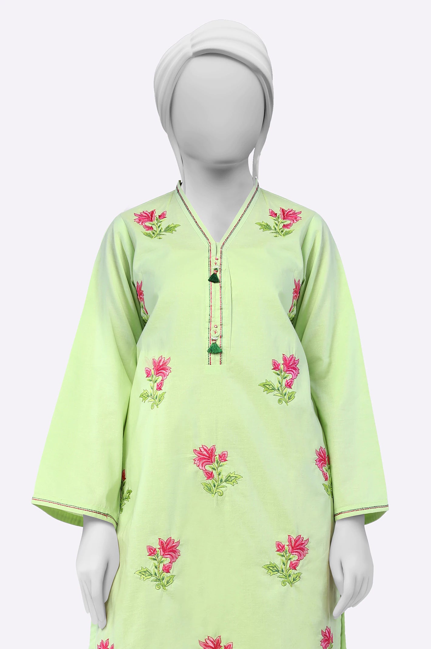 Green Embroidered Kurti From Sohaye By Diners