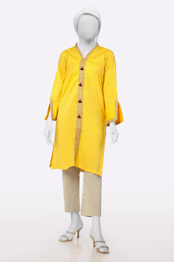 Yellow Embroidered Kurti From Sohaye By Diners