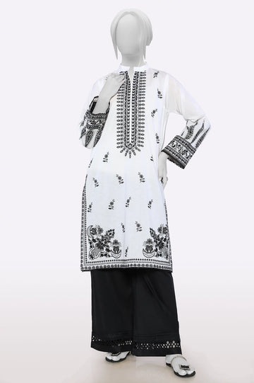 White Embroidered Kurti From Sohaye By Diners