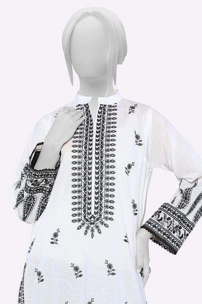 White Embroidered Kurti From Sohaye By Diners