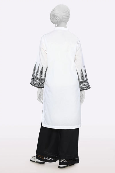 White Embroidered Kurti From Sohaye By Diners