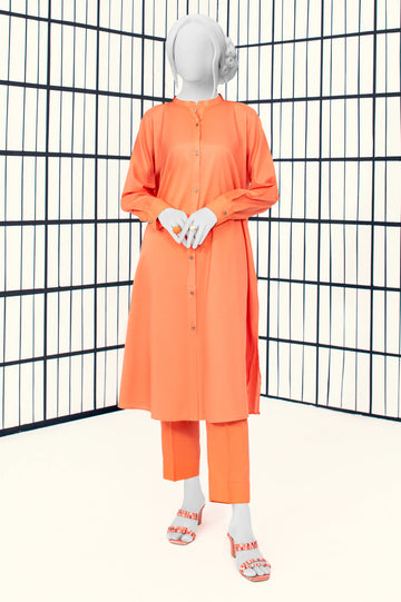 Orange Stylised Kurti From Sohaye By Diners