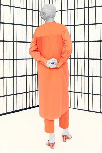 Orange Stylised Kurti From Sohaye By Diners