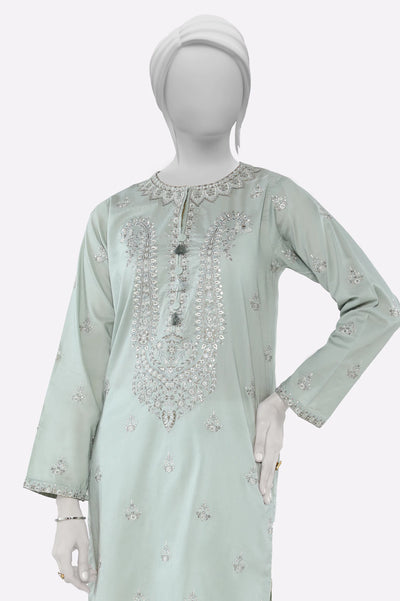 Grey Embroidered Kurti From Sohaye By Diners