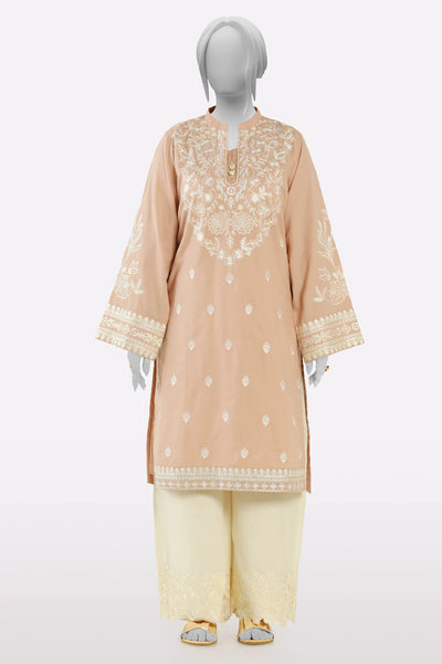 Coffee Embroidered Kurti From Sohaye By Diners