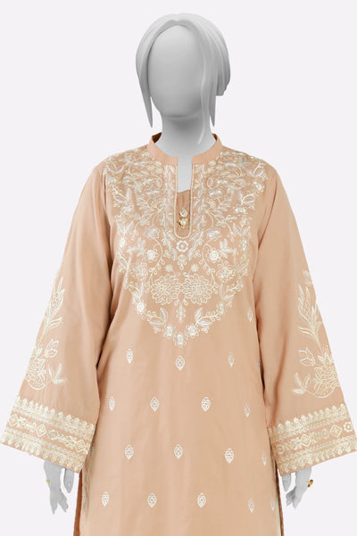 Coffee Embroidered Kurti From Sohaye By Diners