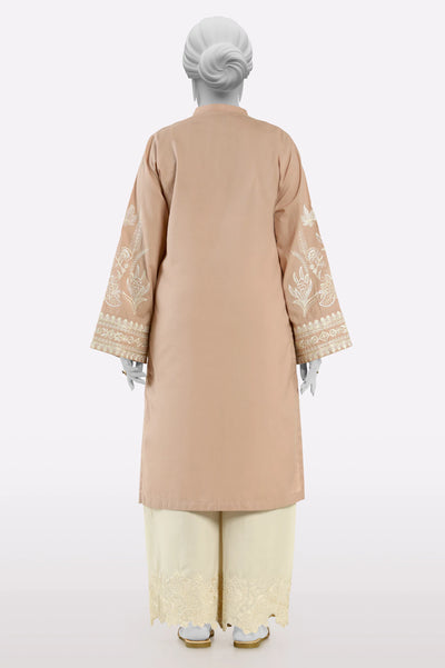 Coffee Embroidered Kurti From Sohaye By Diners