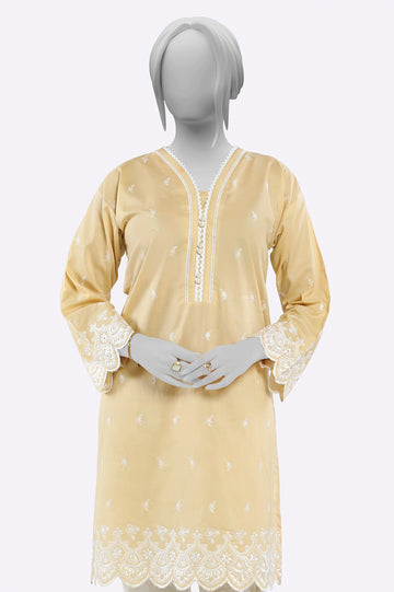 Beige Embroidered Kurti From Sohaye By Diners