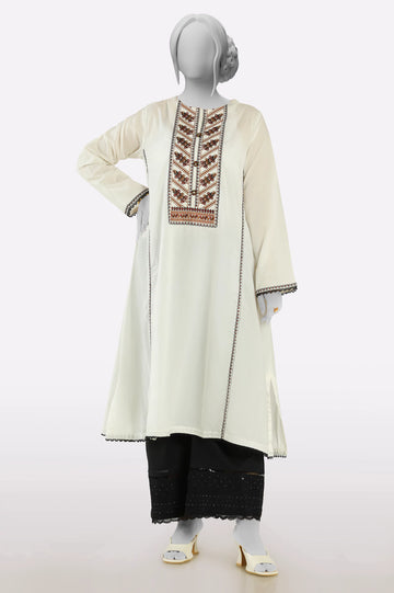 White Embroidered Kurti From Sohaye By Diners