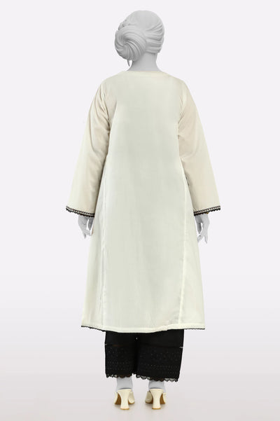 White Embroidered Kurti From Sohaye By Diners